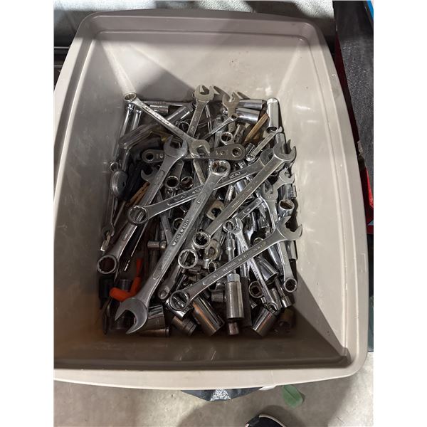 Assorted wrenches and sockets