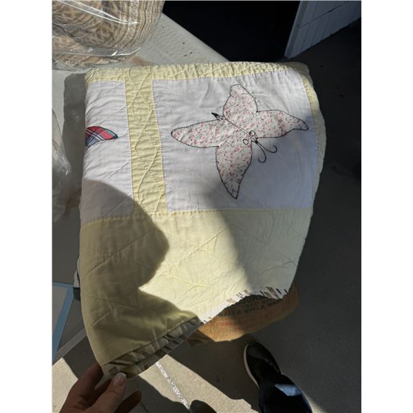 Butterfly handcrafted, baby blanket