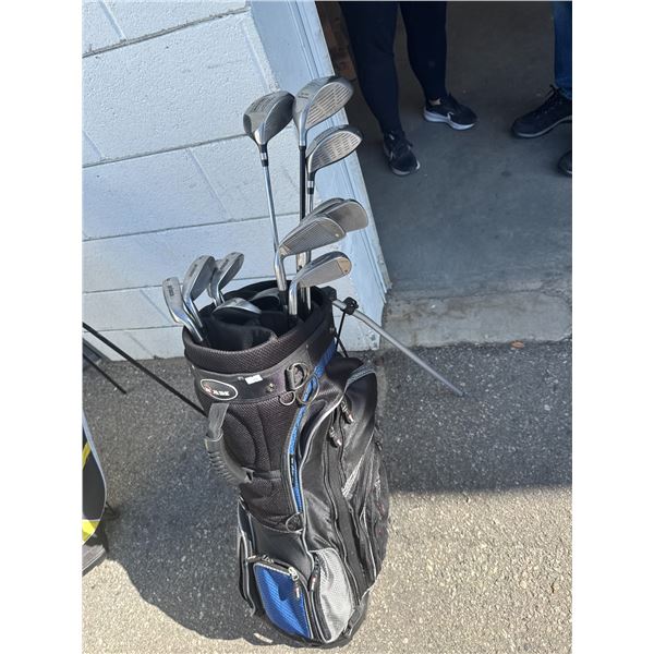 Golf clubs and bag