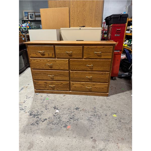 Dresser measures 67 inches long 17 inches deep 43 1/2 inches tall