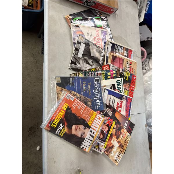 Assorted magazines