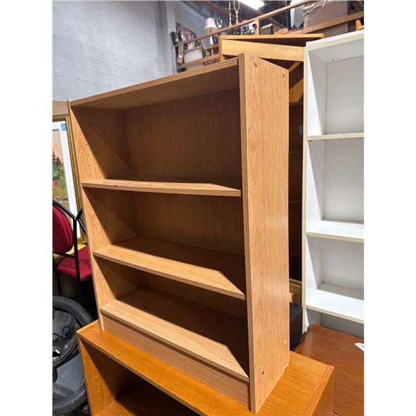 Small bookshelf measures 23 and three-quarter inch by 8" x 29 3/4 of