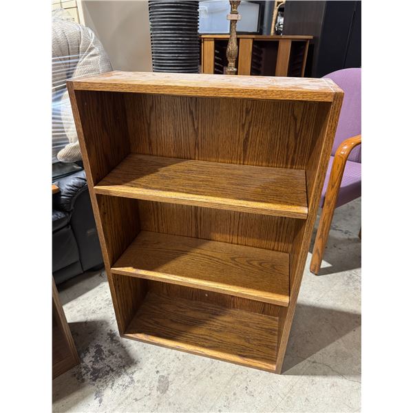 Shelf measures 23 1/2" by a eight and three-quarter inches by 35 1/2 inches tall