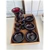 Image 1 : Ruby glass collectibles