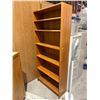Image 1 : Teak bookshelf, 31 1/4 x 11 1/2" 71 and three-quarter inches tall