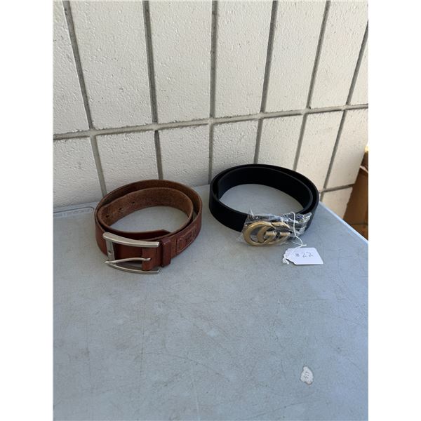 Gucci and fossil belts size 32