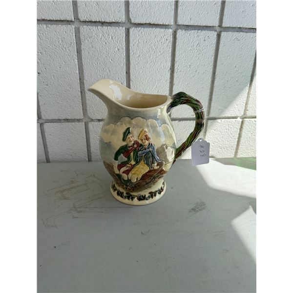 1930s crown Devon Fielding musical jug. Scottish.