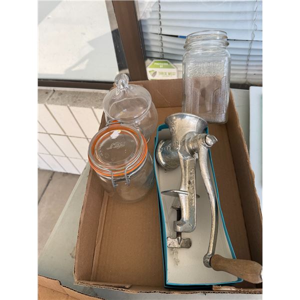 Jars and grinder