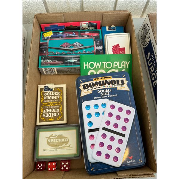 Assorted cards, dominoes, etc.