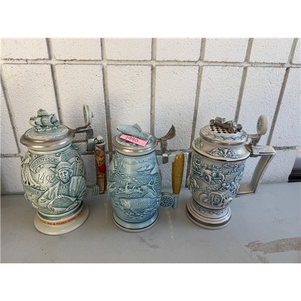 3 steins