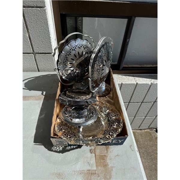 Assorted decor and serving plates