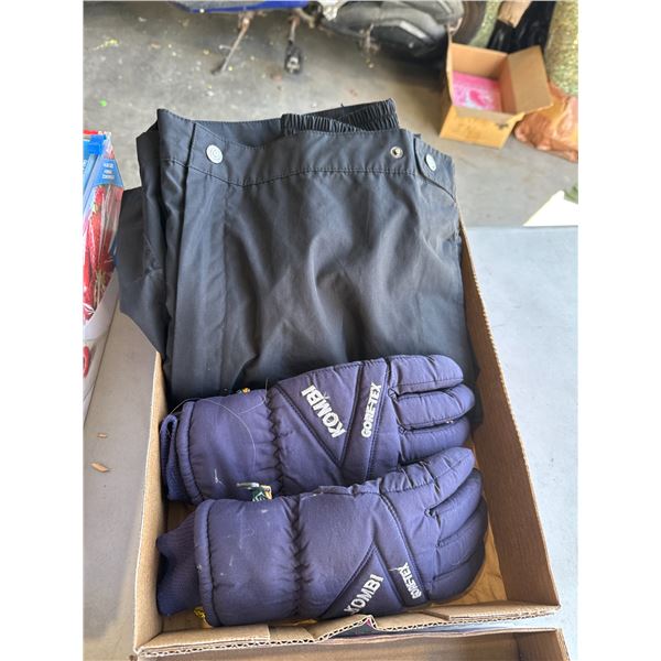 Sunice pants size large and gloves