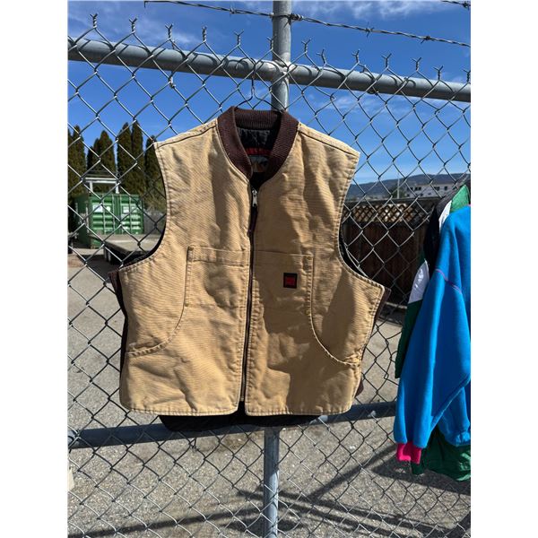 Tough duck vest size large
