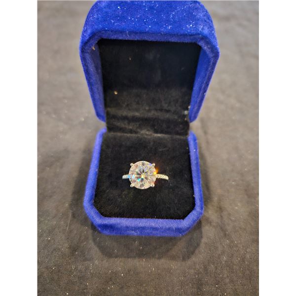 5ct GRA certified Moissanite silver ring size 7-retail $3,100