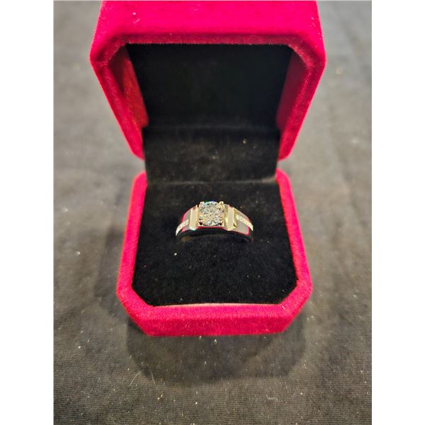 1.00 CT GRA Certified Moissanite silver ring- adjustable sizing. Retail $1,100