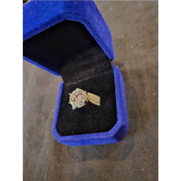 5.0 ct GRA certified Moissanite silver ring size 6. Retail $3,260