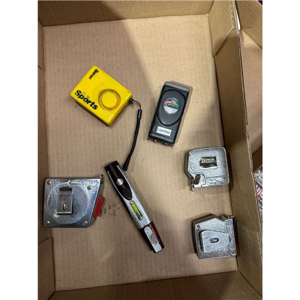 Tape measures and other items