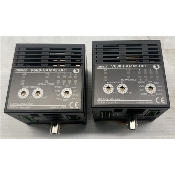 (2) Omron #V680-HAM42-DRT Controllers