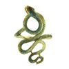 Image 4 : Vintage 18k Yellow Gold Colorful Green & Blue Enamel w/ Detailed Work Snake Ring