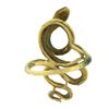 Image 7 : Vintage 18k Yellow Gold Colorful Green & Blue Enamel w/ Detailed Work Snake Ring