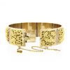 Image 5 : Vintage Solid 18k Yellow Gold Nautical Themed Hinged Square Panel Link Bracelet