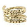 Image 7 : Estate 18k TT Gold 0.20 ctw Diamond Flexible Coiled Stack Look Wide Band Ring