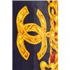 Image 4 : Chanel Gold Navy Silk Chain Scarf