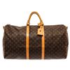 Image 2 : Louis Vuitton Brown Monogram Canvas Keepall Bandouliï¿½re 60 Travel Bag