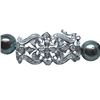 Image 2 : Pearl and Diamond Necklace - 14KT White Gold