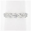 Image 1 : 18k White Gold 1.24 ctw Round Ideal Low Profile Diamond 5 Stone Stack Band Ring