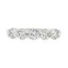 Image 4 : 18k White Gold 1.24 ctw Round Ideal Low Profile Diamond 5 Stone Stack Band Ring