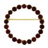 Image 1 : Vintage Retro 14k Yellow Gold 3.3 ctw Round Prong Set Garnet Wreath Circle Brooc