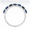 Image 8 : Platinum 1.82 ctw Square Step Cut Sapphire Bar Channel Set Stack Wedding Band Ri