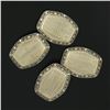 Image 2 : Men's Antique 14k Gold Unique Rectangular Panel Etched & Engraved Cufflinks MINT