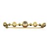Image 5 : Antique Victorian 15k Gold Bezel Set Oval Cabochon Opal & Diamond Bar Pin Brooch