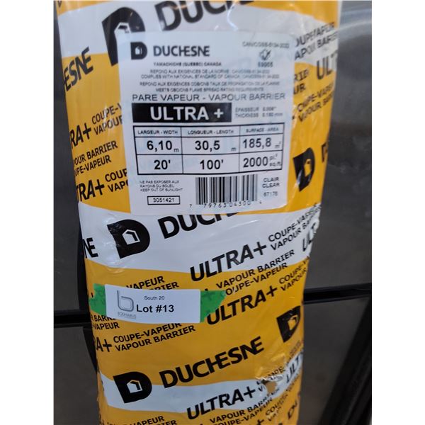 Duchesne Roll of Vapor Barrier - Appears New