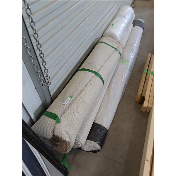 Carpet & Underlay Rolls Lot - Longest Roll 8'