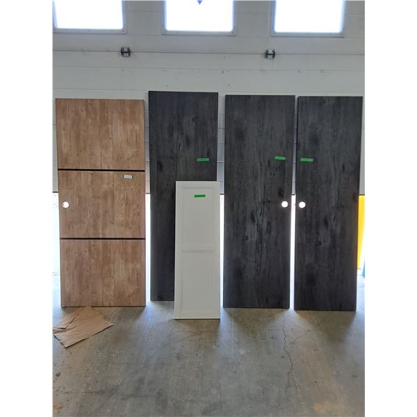 (5) RV Closet Doors - Largest 30" x 72"
