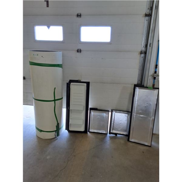 (4) RV Appliance Doors & Roll of Plexiglass - Largest 16" x 42"