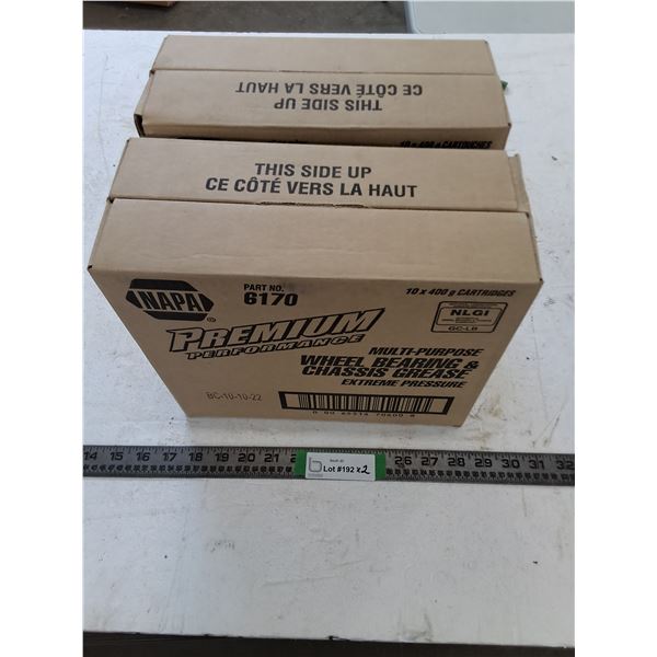 (2) Cases of 10 400g Bearing/Chassis Grease - Unused