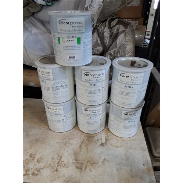 (7) Cans of Dicor Bonding Adhesive 91BA - New