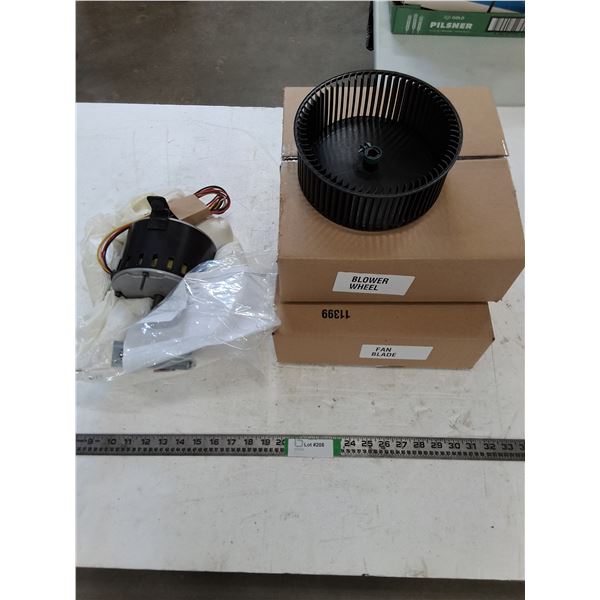 New Parts - Electric Motor, Fan Blade - Unopen, Blower Wheel