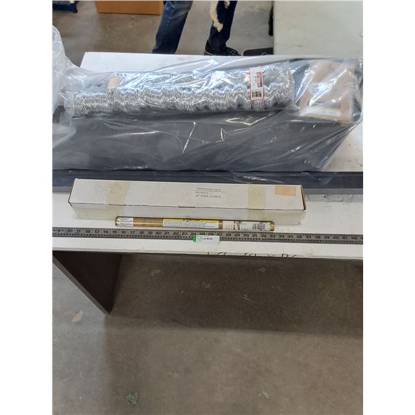 Awning Fabric - Damaged, Duct, New Window Blind 50", Gussets, Metal Handle