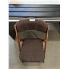 Image 1 : Cushioned Wood Framed Folding Chair - New, 3 Padded Booth Bars - Longest 47"