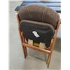 Image 4 : Cushioned Wood Framed Folding Chair - New, 3 Padded Booth Bars - Longest 47"