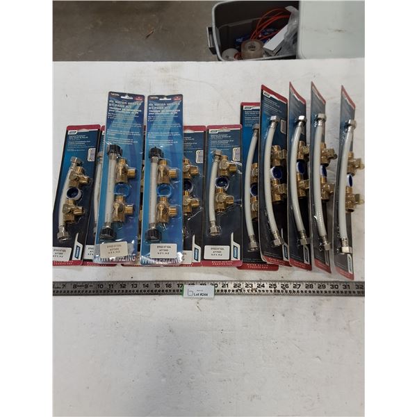 (12) RV Water Heater Hoses (5-12" & 7-8")