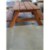 Image 2 : Kid's Wooden Picnic Table 42" x 46" x 21"