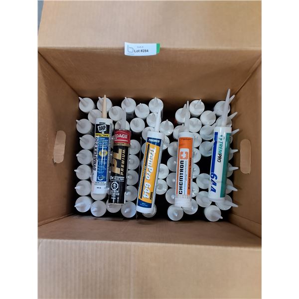 (70+) Tubes of Caulking, Adhesive, Silicon, Sealant - Unused