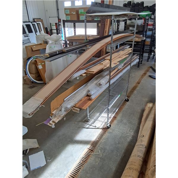 Rack of Wood Trim Assorted Pieces - Rack Not Included