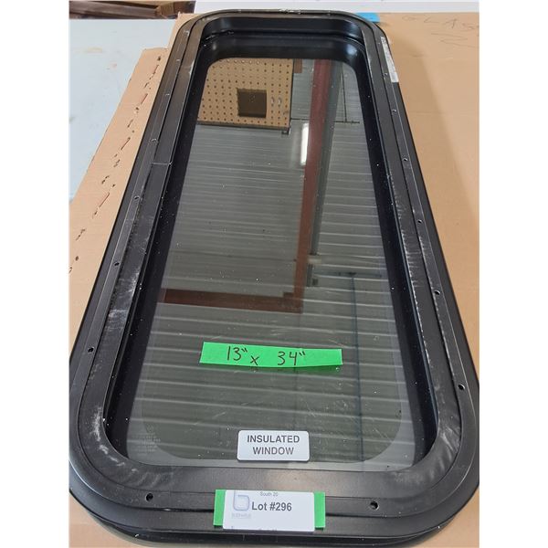 Insulated RV Window with Trim 13" x 34"